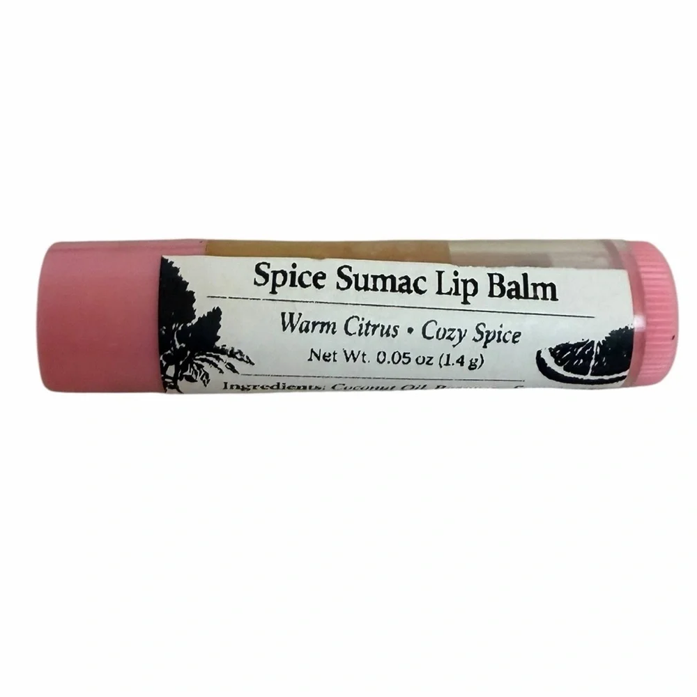 Spice Sumac Lip Balm Warm Citrus Herbal Lip Care – Small Batch Natural Lip Balm
